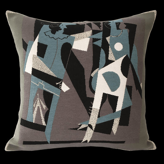 Harlequin and Women with Necklace Pillow