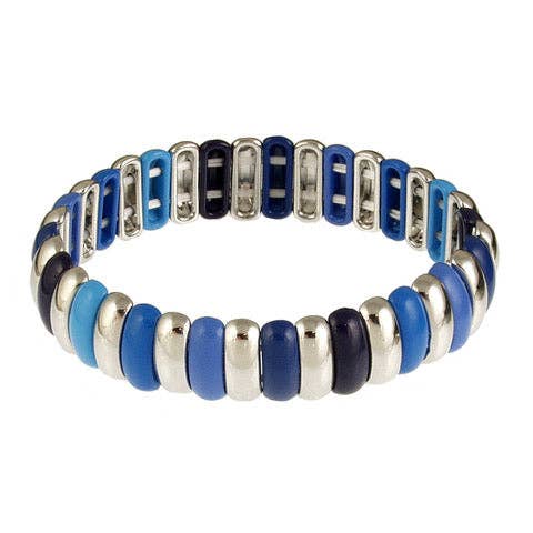 Ombre-Pop Stretch Bracelet: Blue; Green/Teal; Black & White