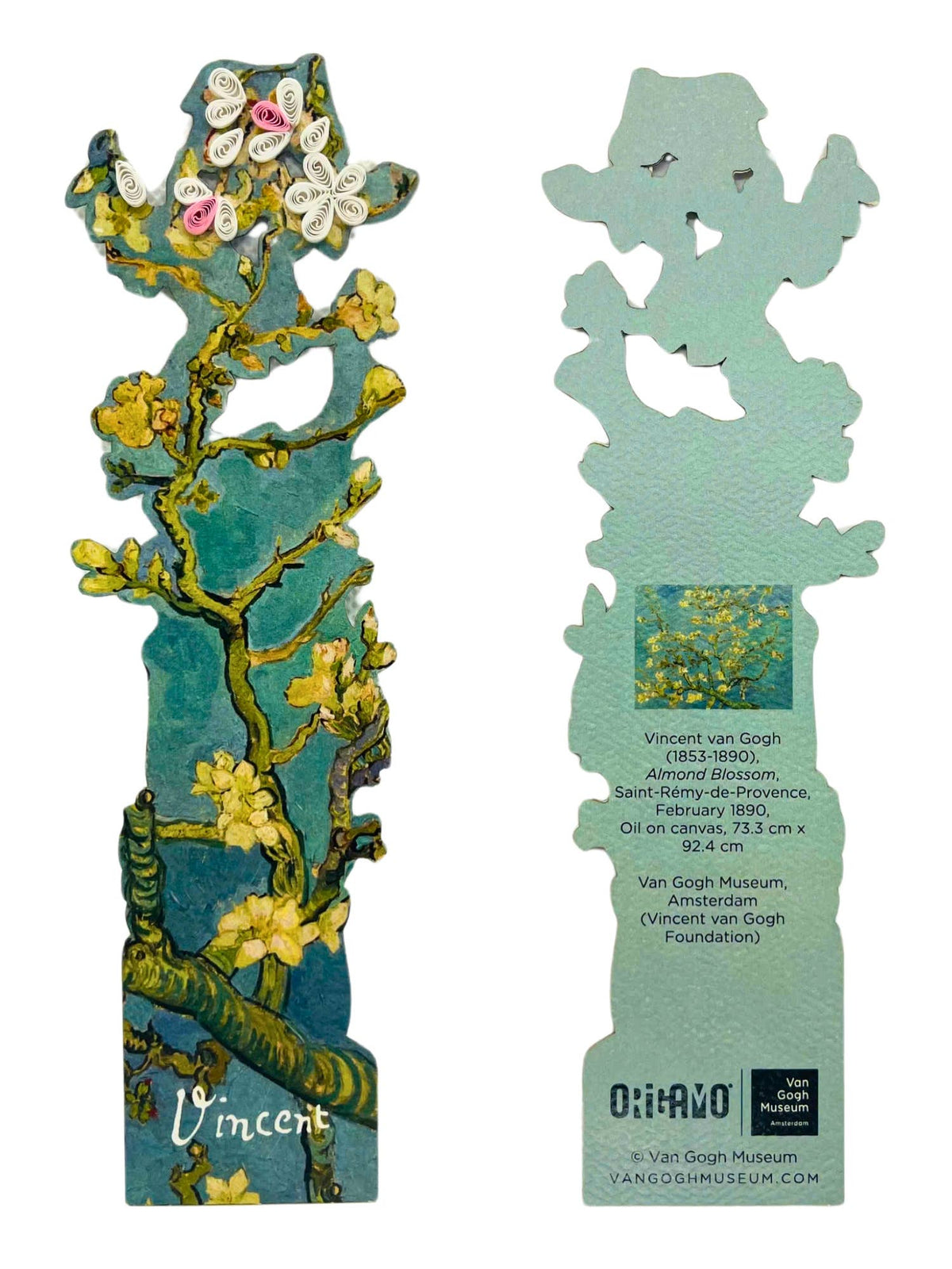 BOOKMARK VAN GOGH CHERRY BLOSSOMS QUILLING ORIGAMO
