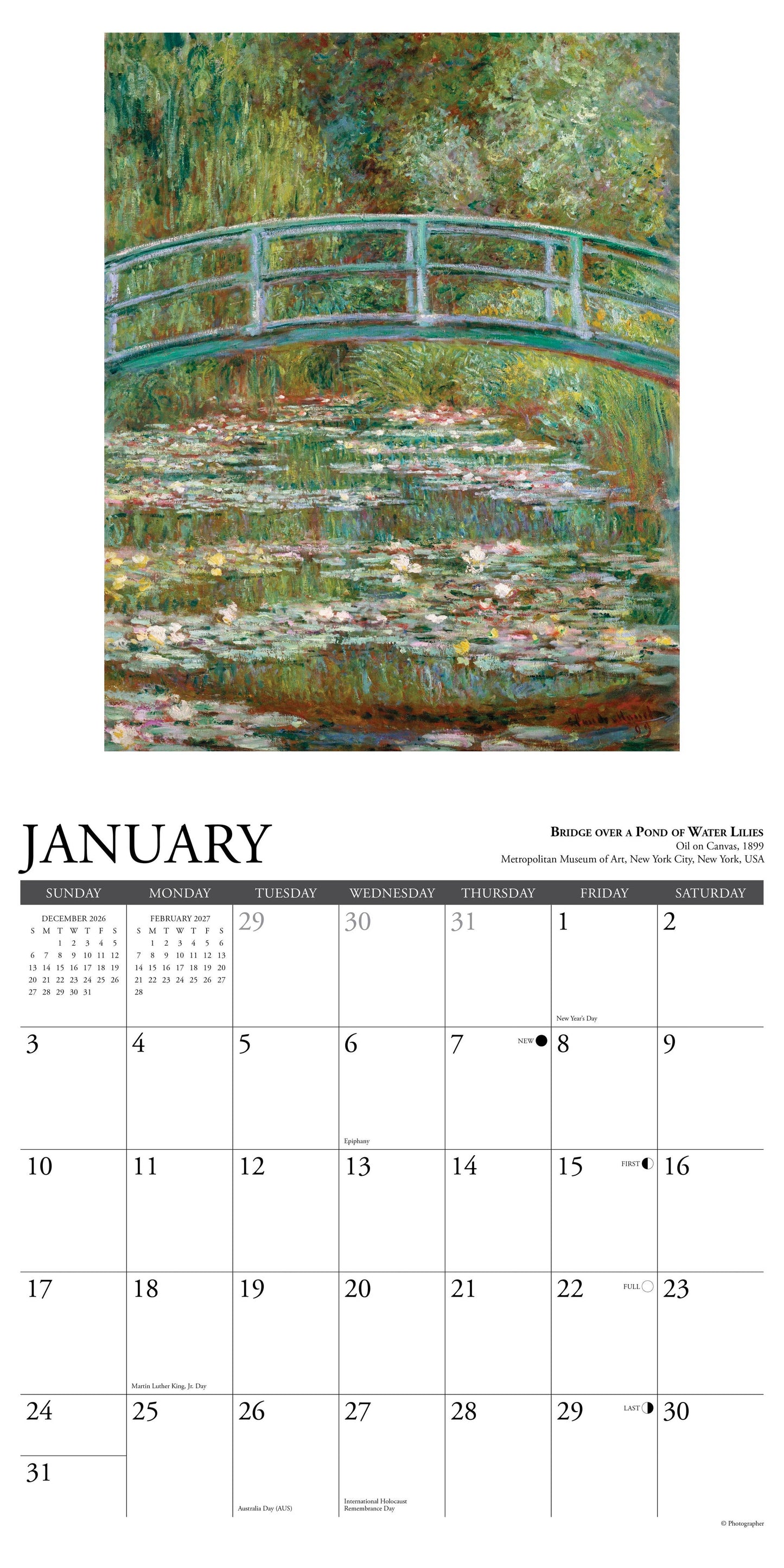 Monet 2027 12" x 12" Wall Calendar