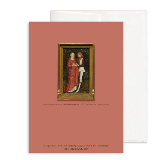 "Congrats, you two" Bridal Couple Wedding Card