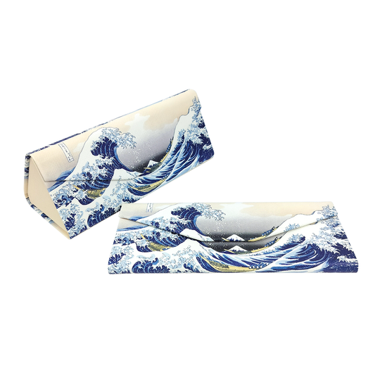 The Great Wave Glasses Case - Vegan Folding Hard Shell Case