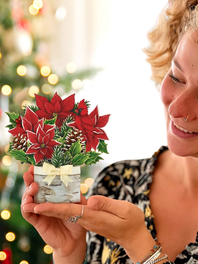 Mini Birch Poinsettia