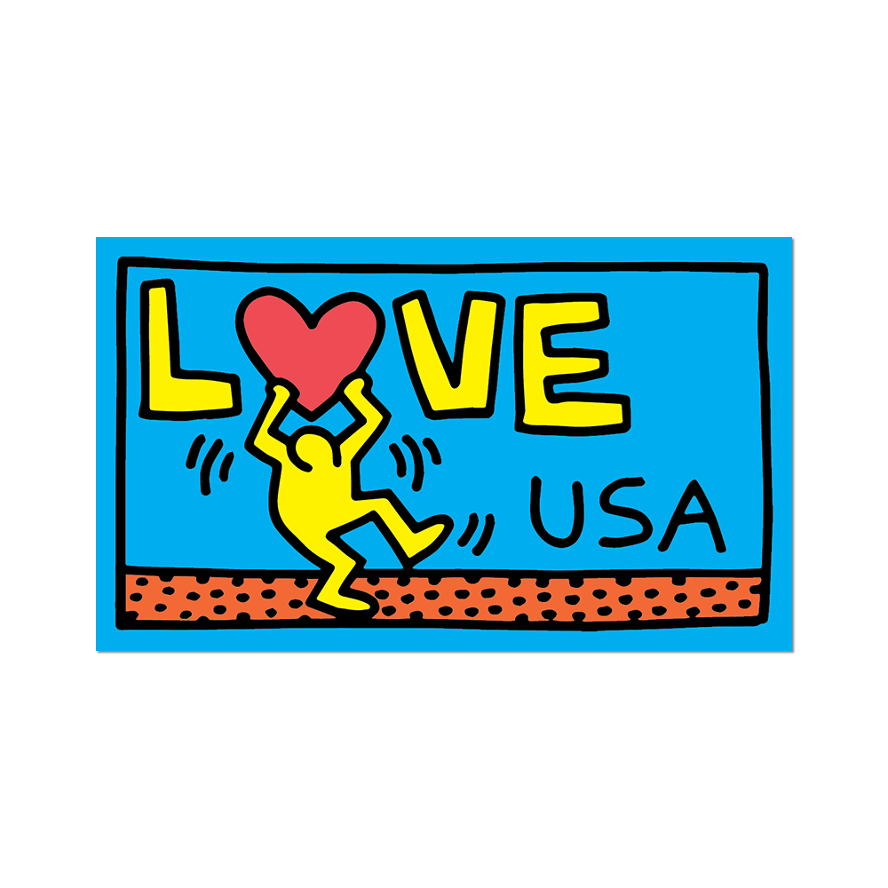 Love USA by Keith Haring - Die-Cut Sticker