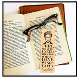 Frida Kahlo "Wings to Fly" Wood Bookmark