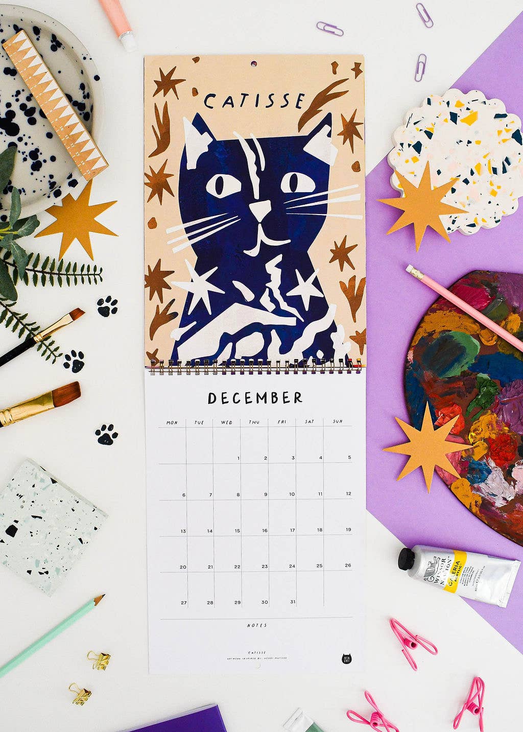 2027 The Cat Artist Wall Calendar
