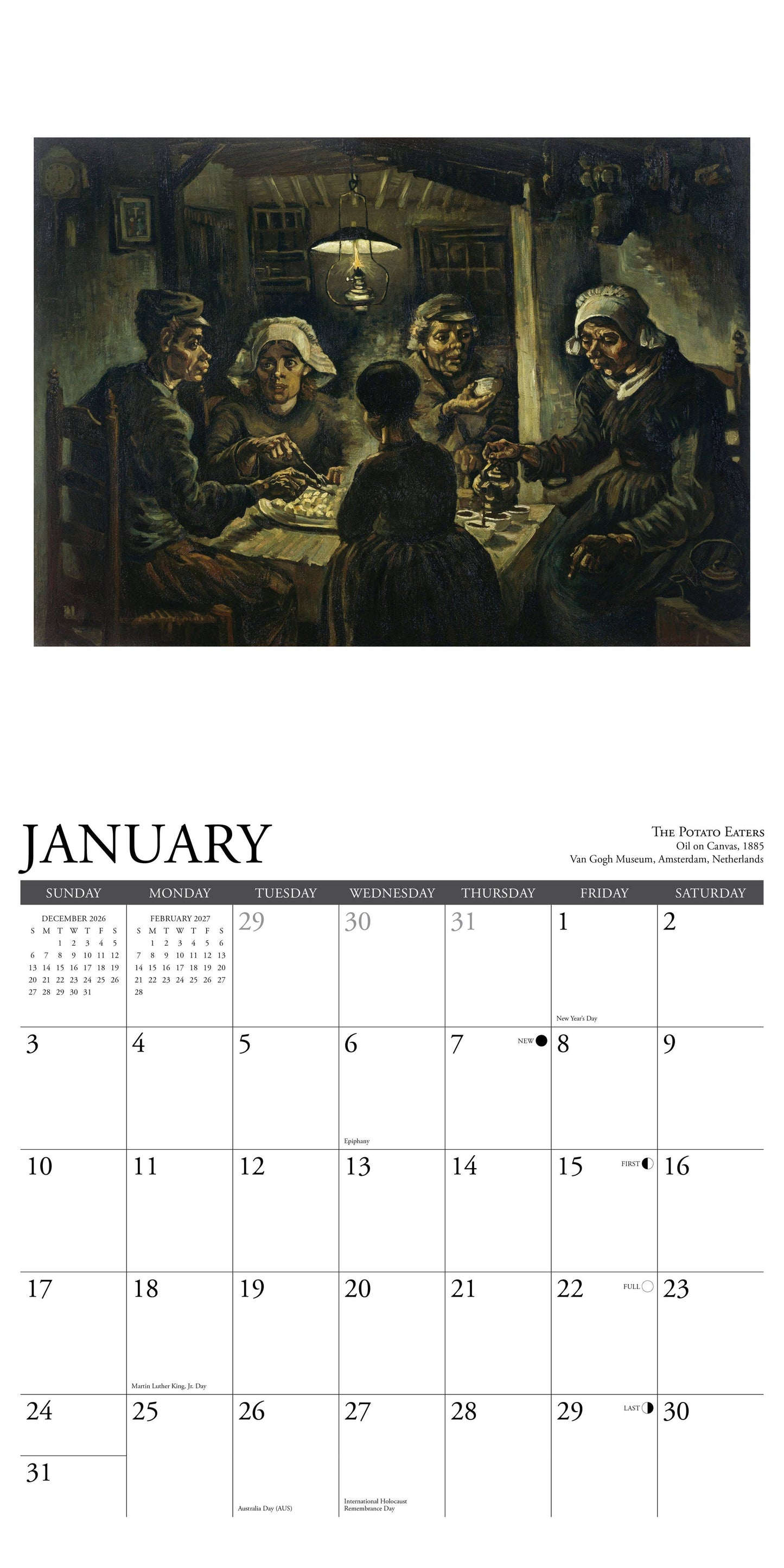 Van Gogh 2027 12" x 12" Wall Calendar