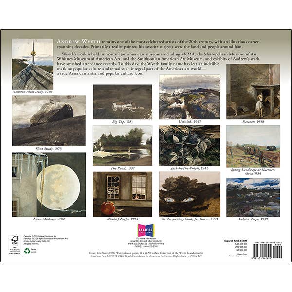 The Art of Andrew Wyeth 2027 Wall Calendar