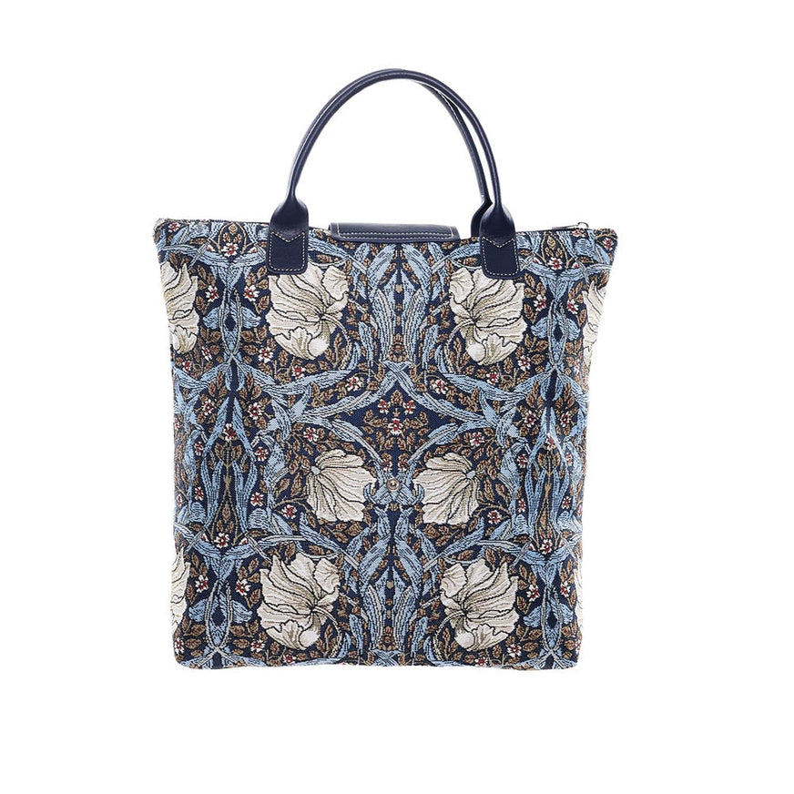 William Morris Pimpernel and Thyme Blue - Foldaway Bag