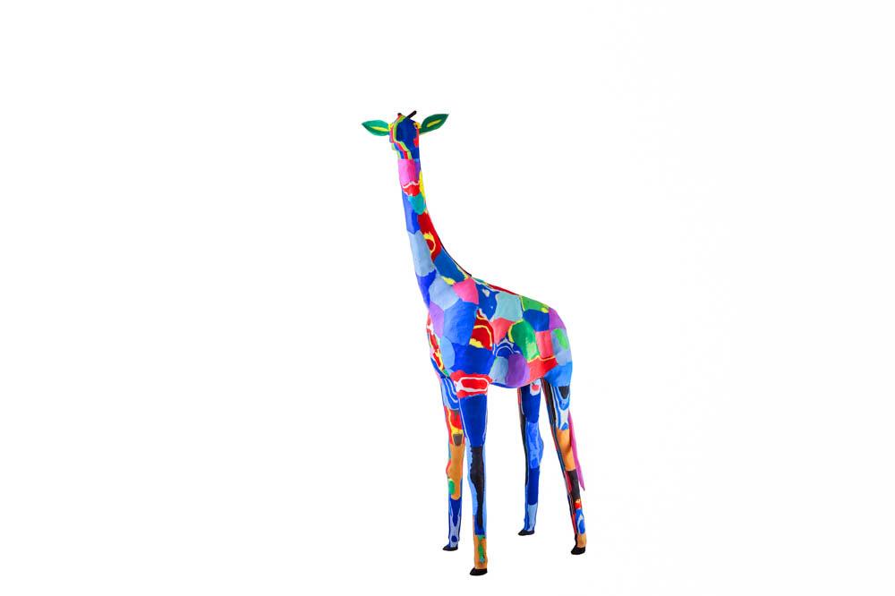 Reticulated Giraffe Sculpture from Recycled Flip-Flops