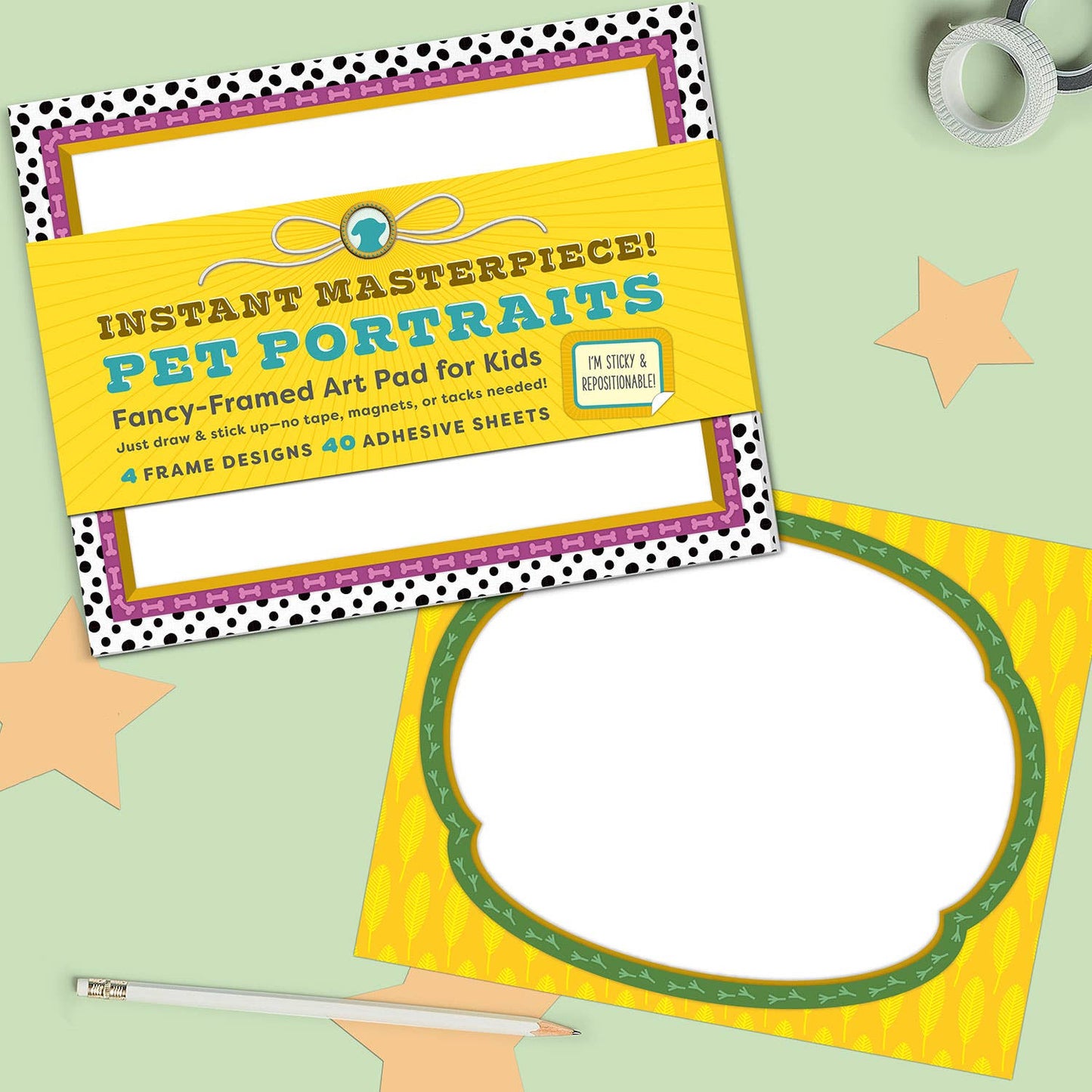 Knock Knock Kids - Pet Portraits Sticky Art Frames Pad