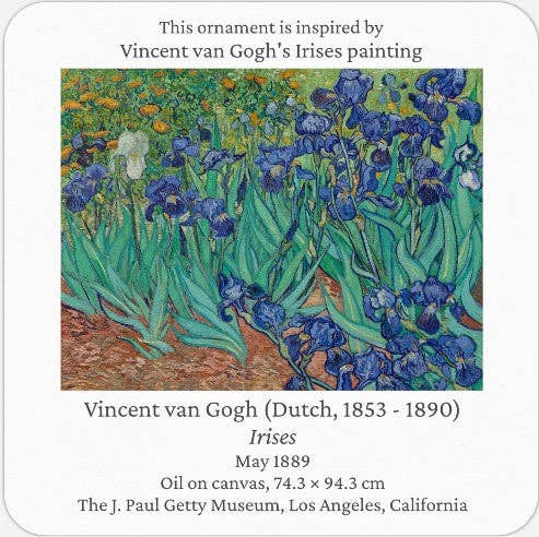 Blown Glass Ornament - Van Gogh Irises