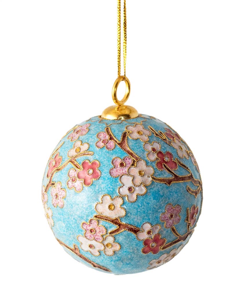 Van Gogh Cloisonne Almond Blossom Ball Ornament