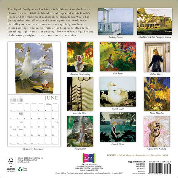 The Art of Jamie Wyeth 2027 Wall Calendar