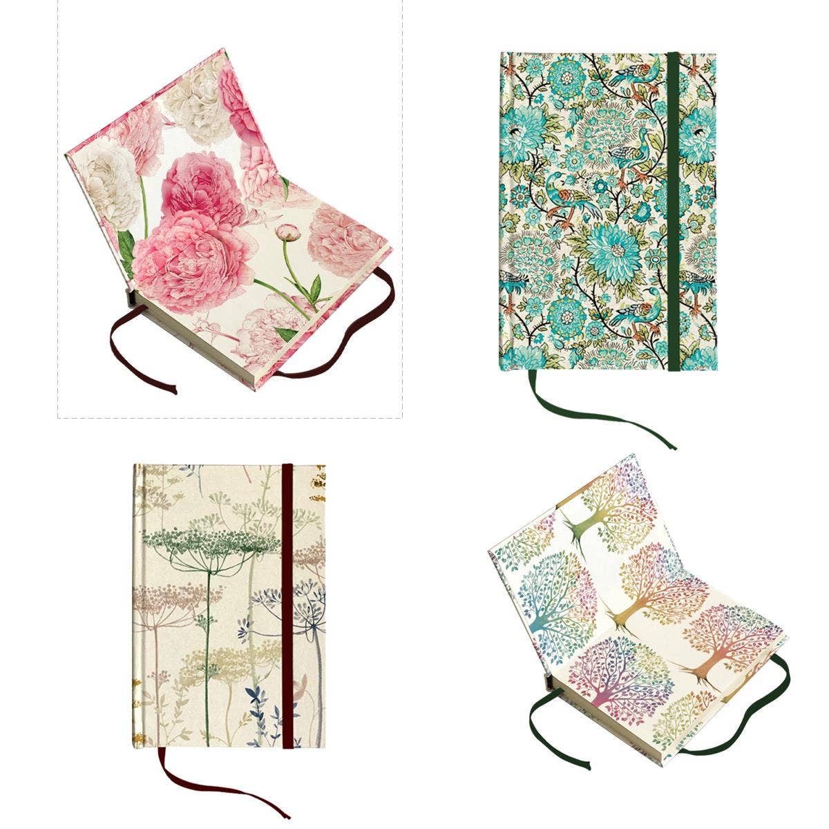 Italian Hard Cover Journals with strap 4x6"-Multi Patterns