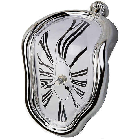 Dali Melting Desk Clock Silver