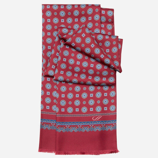 Botticelli - Slim Silk Scarf - Dark Red