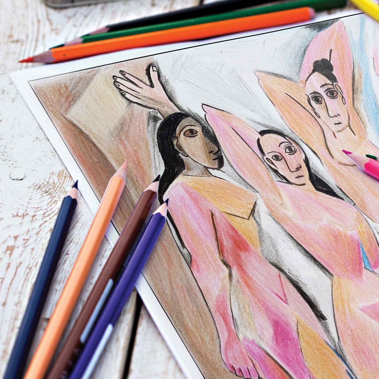 Picasso Colors Colored Pencils & Coloring Pages