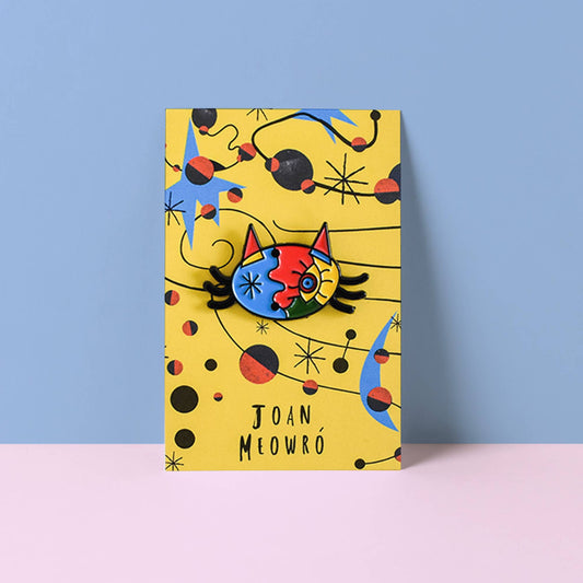 Joan Meowro Cat Artist Enamel Pin