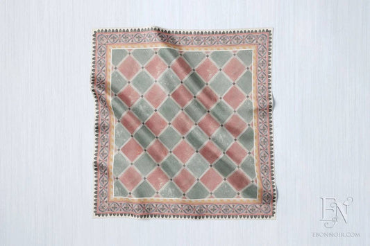 Palazzo Della Leonessa Frescoed Harlequin, Luxurious Square Scarf/Wrap/Boho Shawl, Made to Order, Handmade and Cruelty-Free