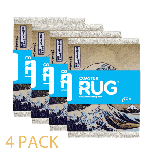 4 Pc CoasterRug The Great Wave Off Kanagawa