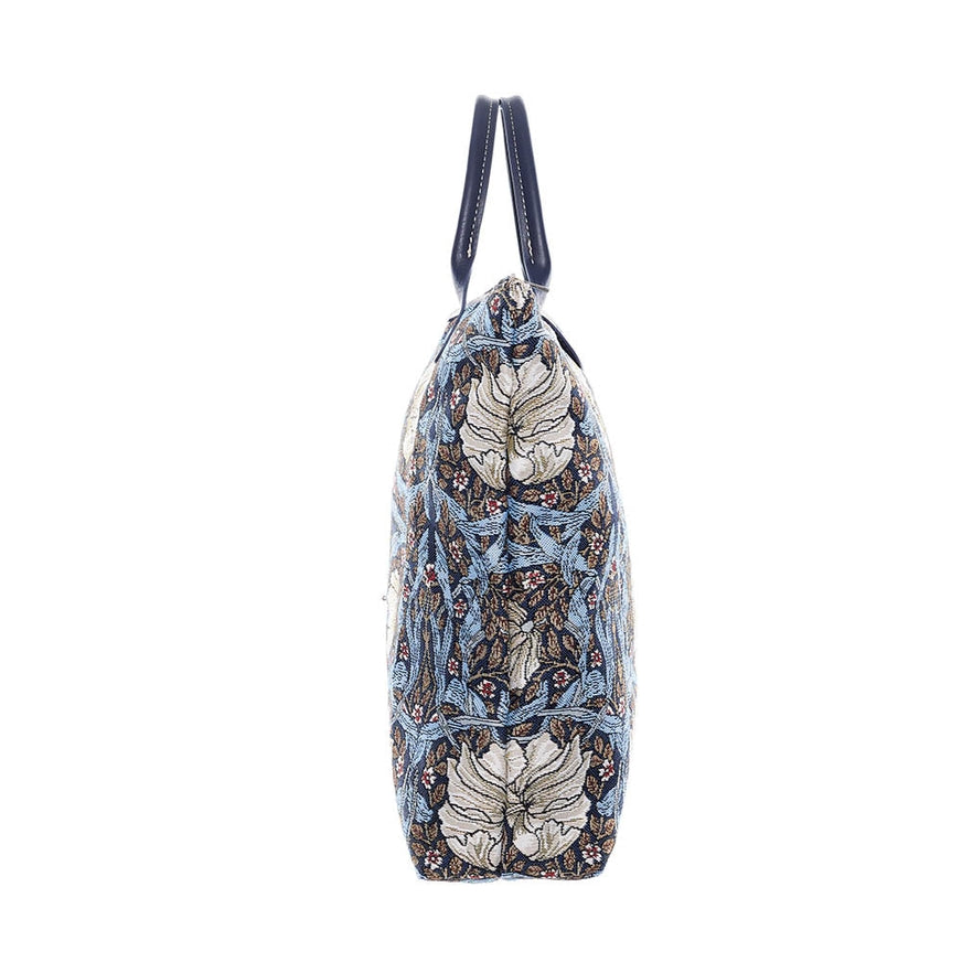 William Morris Pimpernel and Thyme Blue - Foldaway Bag