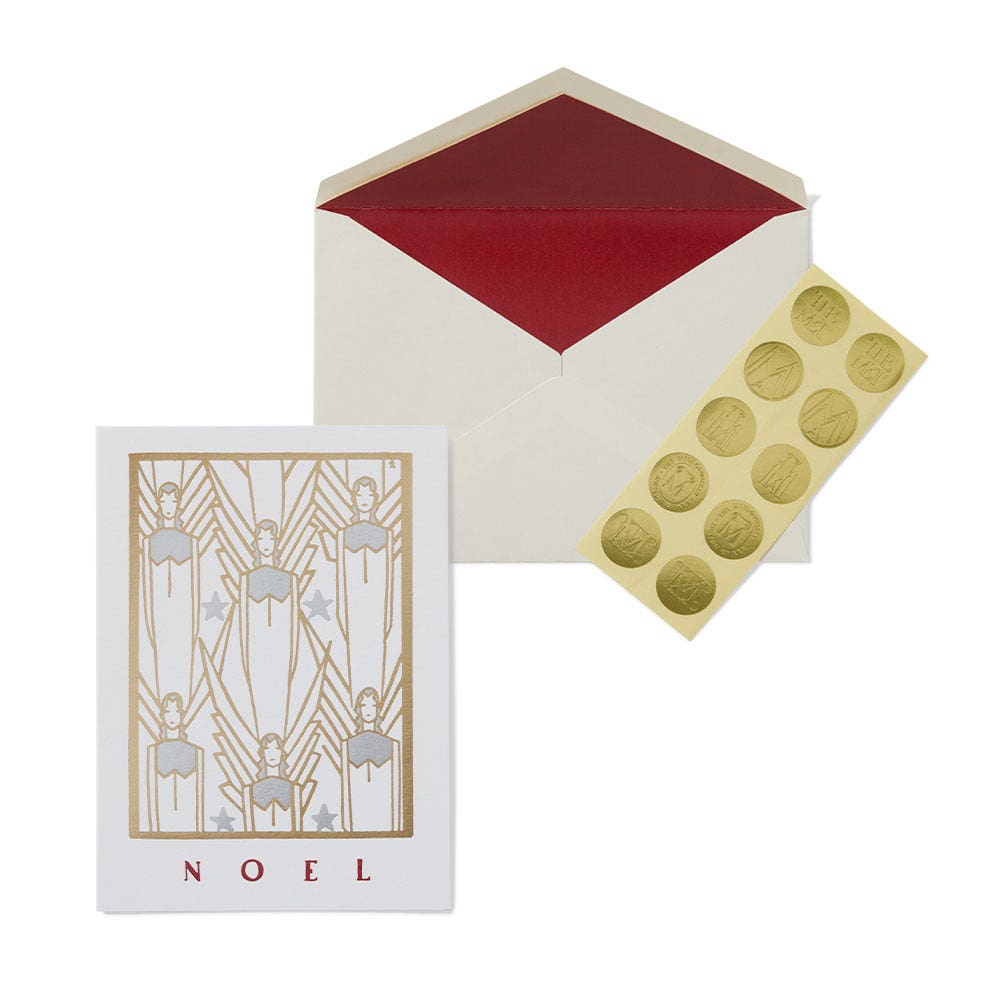Drevenstedt: Noel Fine Holiday Cards with Lined Envelopes and Foil Seals