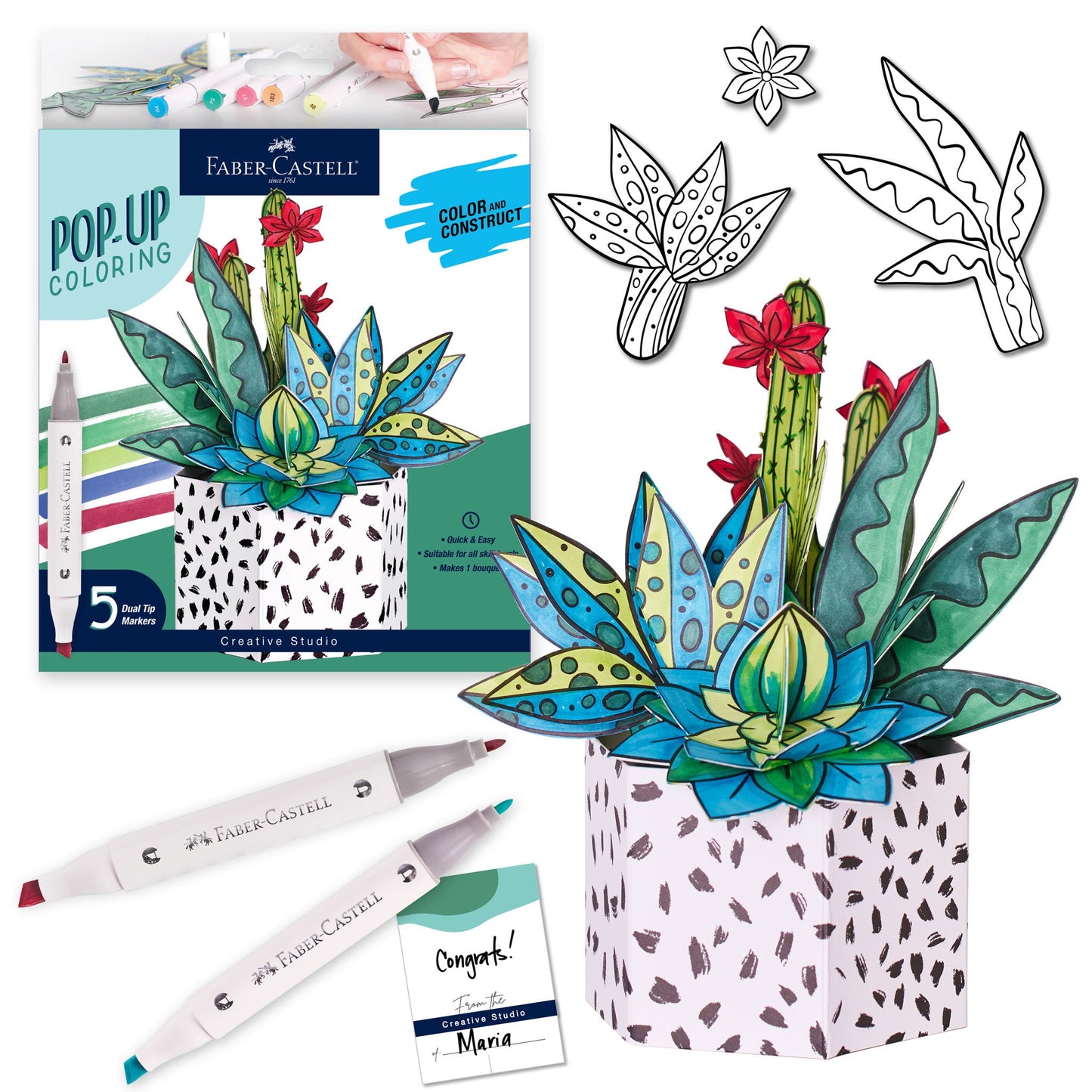 Pop-Up Coloring Bouquet