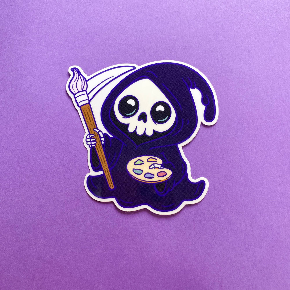 Paint Reaper Sticker | Goth Art Accessories for Artists