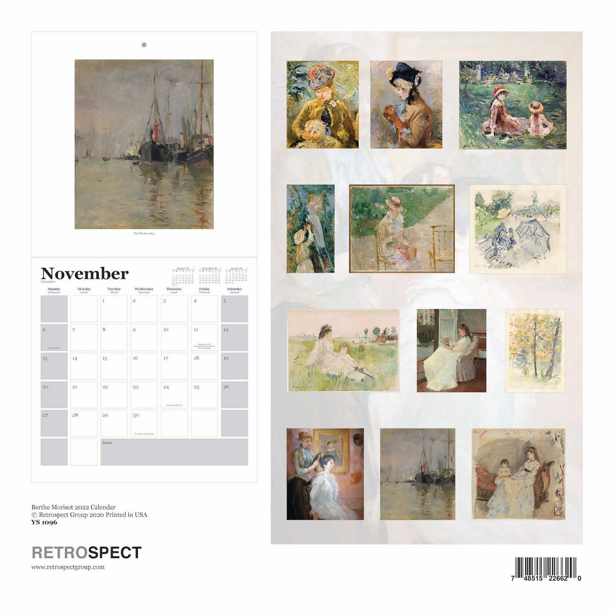 Morisot Wall Calendar 2027