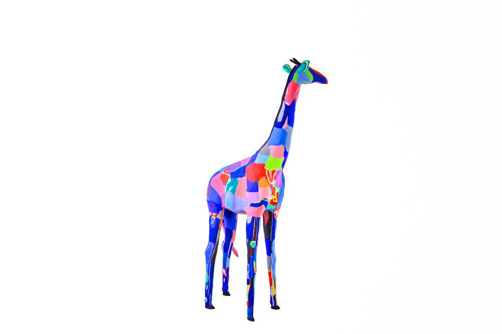Reticulated Giraffe Sculpture from Recycled Flip-Flops