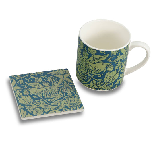 Coaster Single Ceramic - ACS William Morris (Sage)