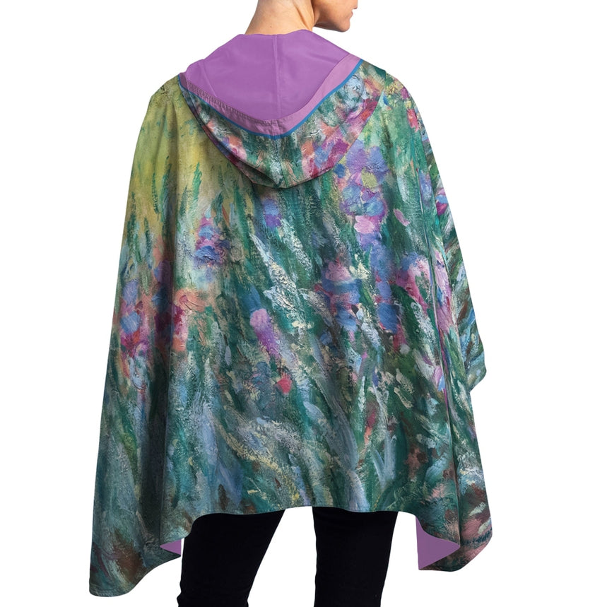 Monet Artist's Garden at Giverny Reversible Rain Cape