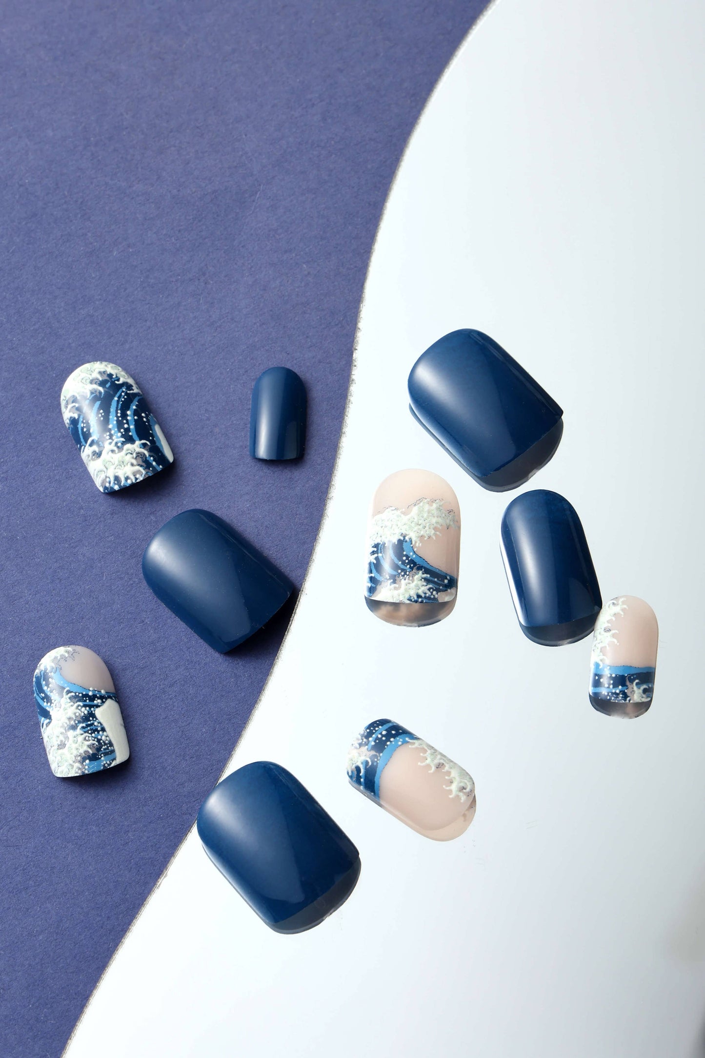 KATSUSHIKA HOKUSAI GREAT WAVE OFF KANAGAWA – SQUARE PRESS-ON NAILS