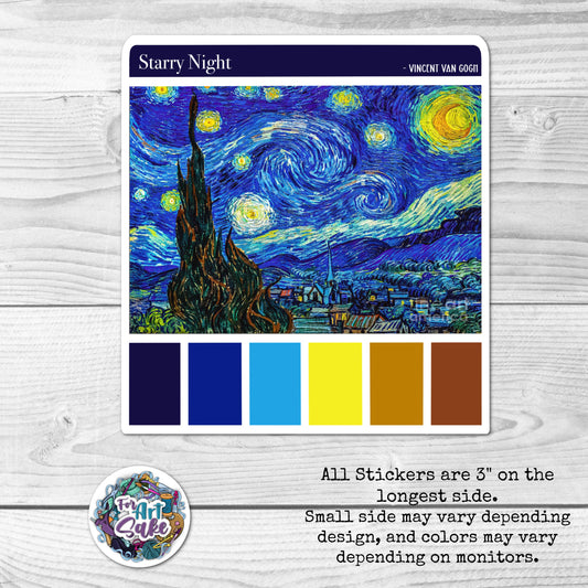 Starry Night Pallet- Sticker