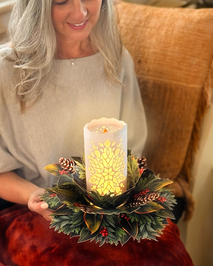 Holiday Candle with Lights