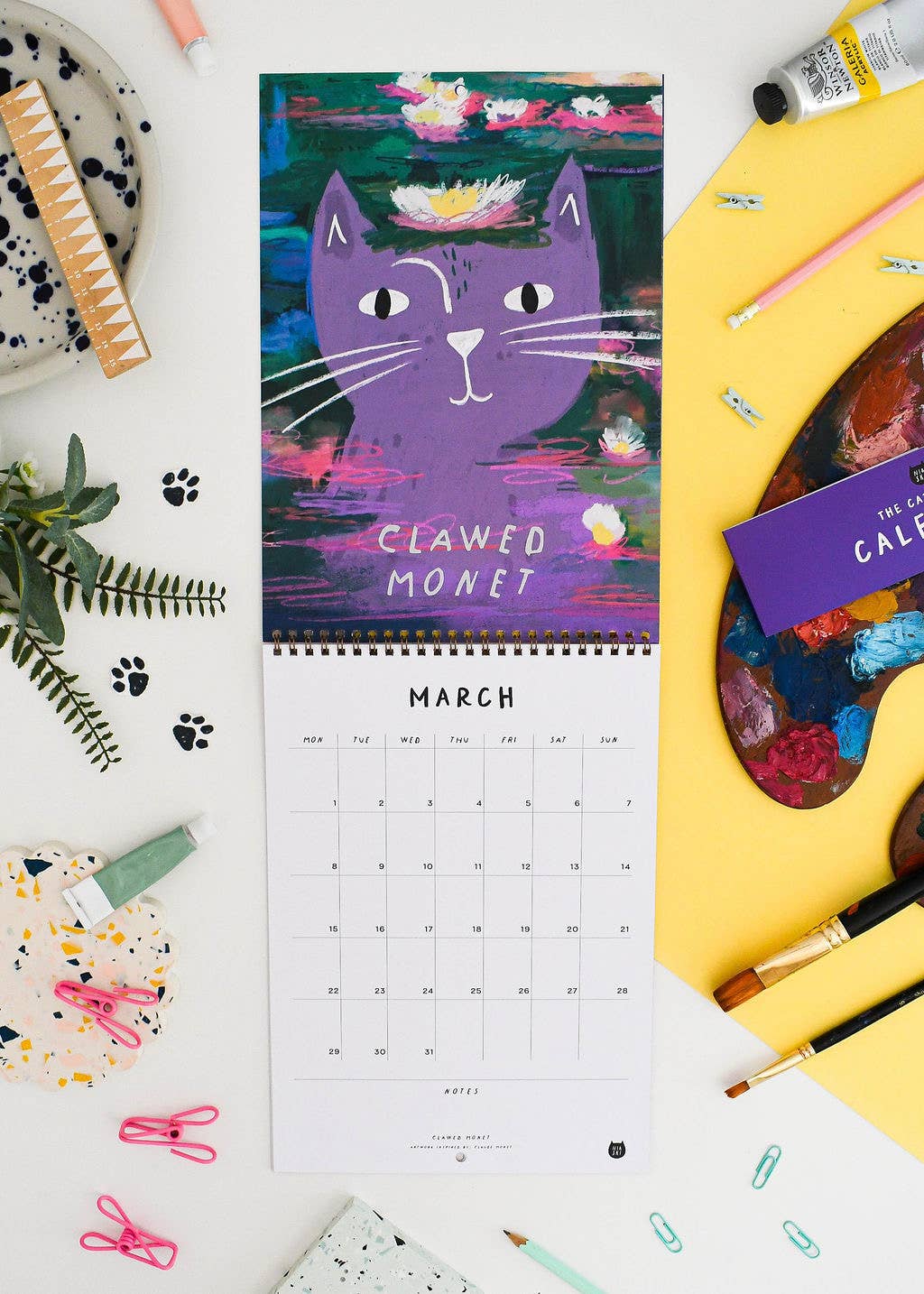 2027 The Cat Artist Wall Calendar