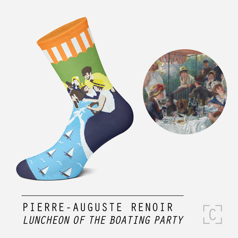 Luncheon of the Boating Party Socks: M: 36-40 UK (4-7) US (4½-7½) –  Cleveland Museum of Art