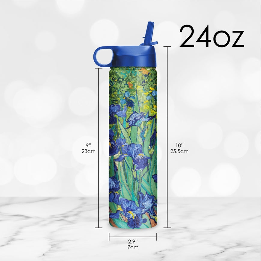 Insulated Stainless Steel 24oz. Van Gogh "Irises"