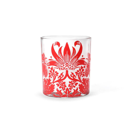 Glass Tumbler (10.5 fl oz) - William Morris (Raspberry)