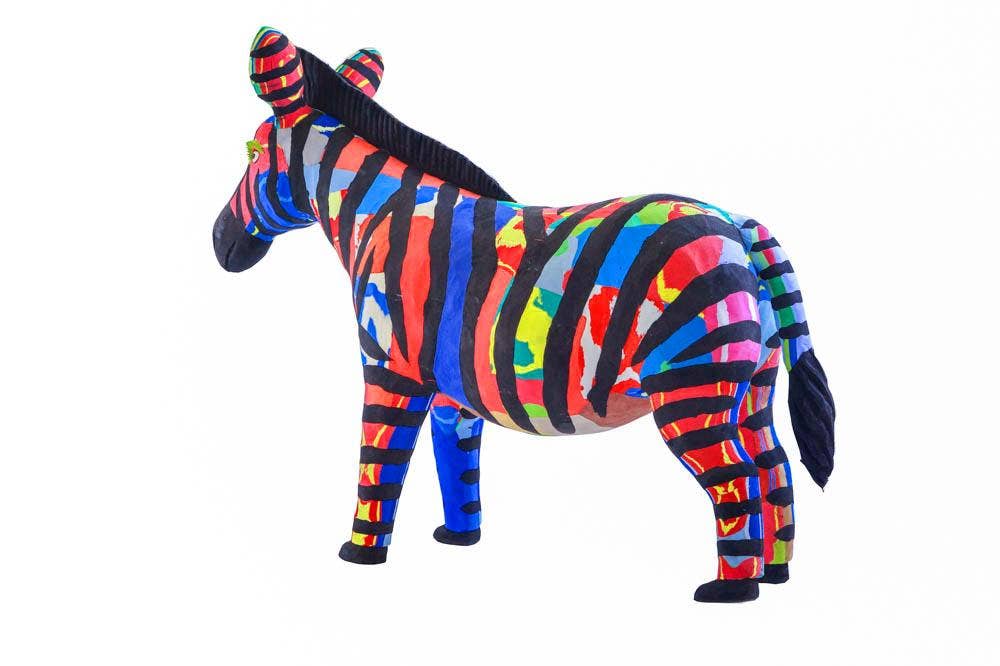 Zebra Flip Flop Sculpture