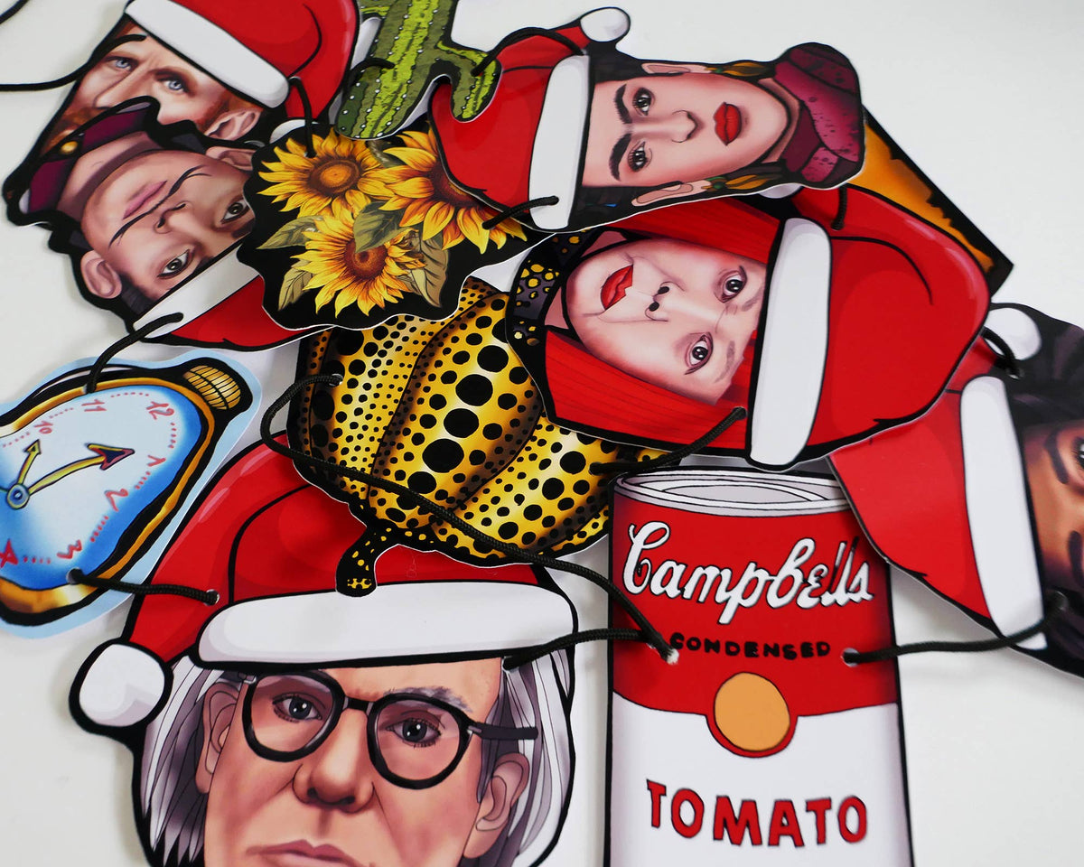 Garland/banner Iconic Artists, Holiday Christmas decoration