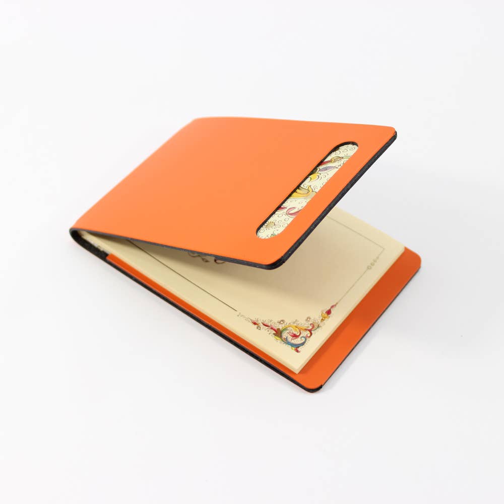 Florentine B7 Memo pad in Leather Cover, Italian Stationery