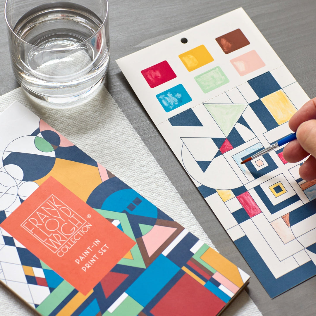 Frank Lloyd Wright paint-in print set
