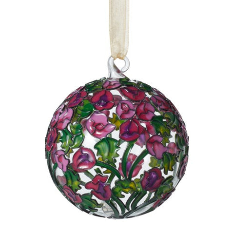 Louis C. Tiffany Hollyhocks Cloisonné Ornament