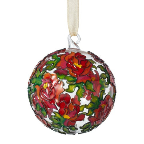 Louis C. Tiffany Peonies Cloisonné Ornament