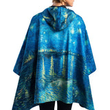 van Gogh Over the Rhone Womens Rain Cape