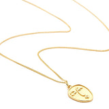 Picasso Face Necklace 18K Gold