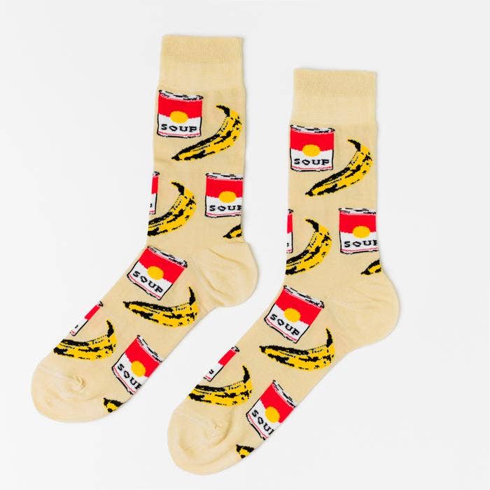 Men's Socks - Pop Art Crew Socks - Andy Warhol Artsy Gift