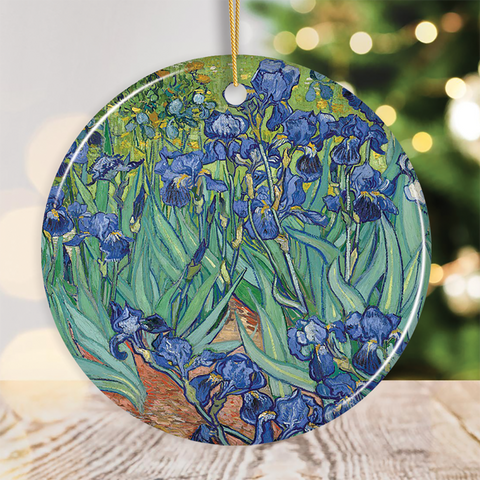 Vincent Van Gogh Famous Painting Collection Ceramic Ornament: Irises